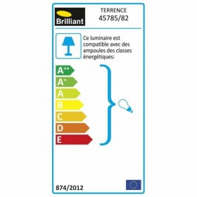 Lampada ad energia solare Brilliant Terrence Trasparente Argentato 60 W
