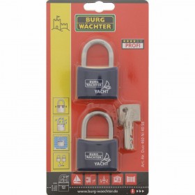 Lucchetto con chiave Burg-Wachter DUO 460 Ni 40 SB Metallo Acciaio inossidabile Rettangolare (2 Unità)