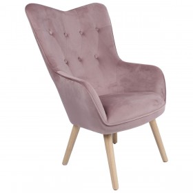 Poltrona Alexandra House Living Rosa 65 x 99 x 71 cm