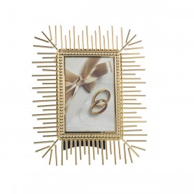 Cornice Portafoto Alexandra House Living Dorato Cristallo 23 x 3 x 28 cm