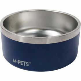 Ciotola per cani MPETS ESKIMO Metallo Acciaio inossidabile Azzurro Antiscivolo 2 L