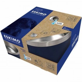Ciotola per cani MPETS ESKIMO Metallo Acciaio inossidabile Azzurro Antiscivolo 2 L
