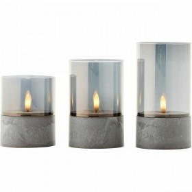 Candela LED Brilliant Grigio Metallo 3 Unità