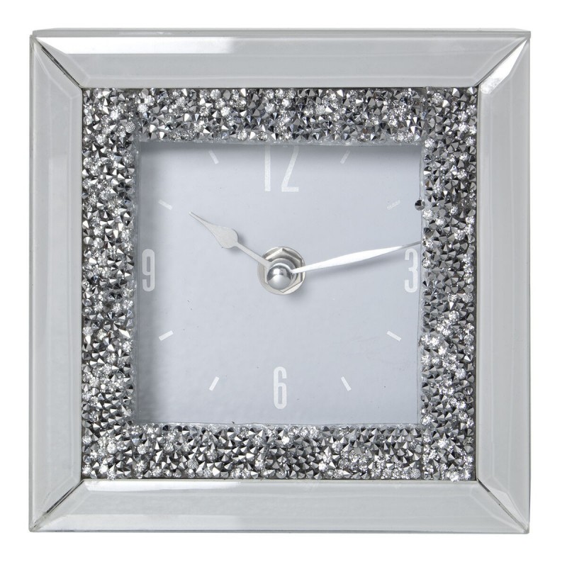 Orologio da Tavolo Alexandra House Living Grigio Cristallo 14 x 14 x 5 cm