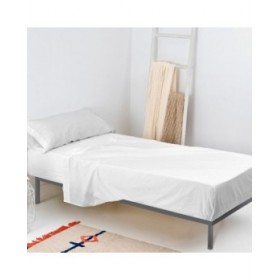 Set di Lenzuola HappyFriday Basic Kids Bianco 2 Pezzi