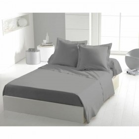 Set di Lenzuola HOME LINGE PASSION Flat sheet Grigio Letto singolo 180 x 290 cm