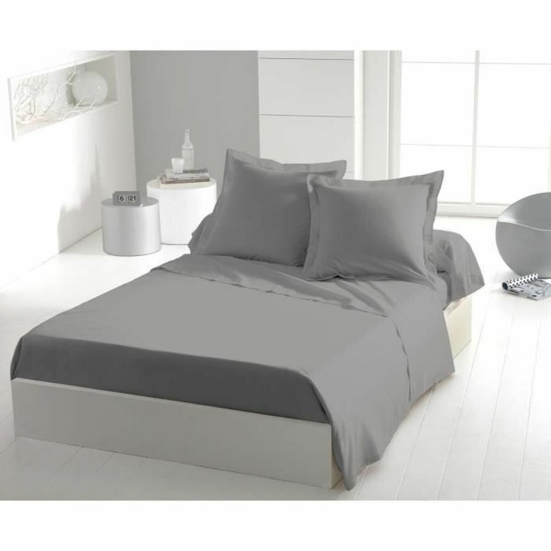 Set di Lenzuola HOME LINGE PASSION Flat sheet Grigio Letto singolo 180 x 290 cm