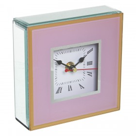 Orologio da Tavolo Alexandra House Living Rosa Cristallo 14 x 14 x 4 cm
