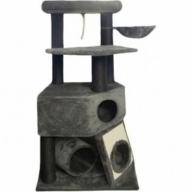 Tiragraffi per Gatti Guily Dark Grigio Poliestere Juta Stoffa Legno Metallo Carta Acciaio Legno MDF Sisal (1 Unità)
