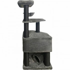Tiragraffi per Gatti Guily Dark Grigio Poliestere Juta Stoffa Legno Metallo Carta Acciaio Legno MDF Sisal (1 Unità)