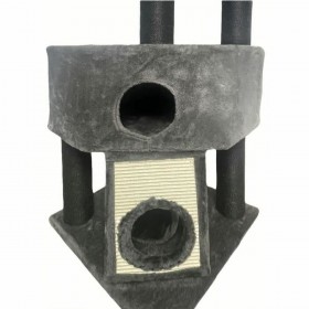 Tiragraffi per Gatti Guily Dark Grigio Poliestere Juta Stoffa Legno Metallo Carta Acciaio Legno MDF Sisal (1 Unità)