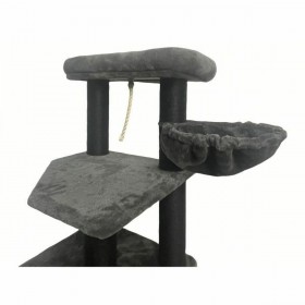 Tiragraffi per Gatti Guily Dark Grigio Poliestere Juta Stoffa Legno Metallo Carta Acciaio Legno MDF Sisal (1 Unità)