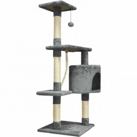 Tiragraffi per Gatti Paloma Dark Grigio Poliestere Stoffa Legno (1 Unità)
