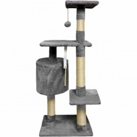 Tiragraffi per Gatti Paloma Dark Grigio Poliestere Stoffa Legno (1 Unità)