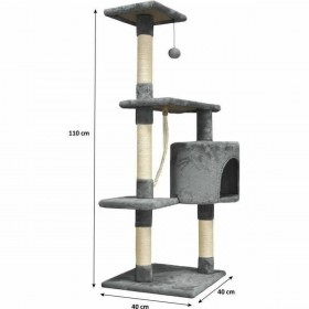 Tiragraffi per Gatti Paloma Dark Grigio Poliestere Stoffa Legno (1 Unità)