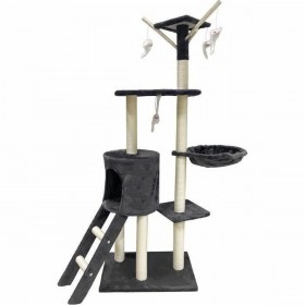 Tiragraffi per Gatti Jipsy Dark Grigio Stoffa Legno (1 Unità)