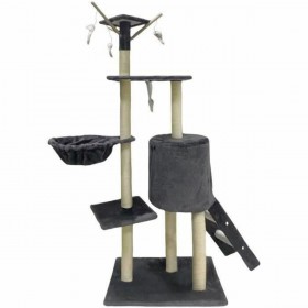 Tiragraffi per Gatti Jipsy Dark Grigio Stoffa Legno (1 Unità)