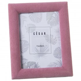 Cornice Portafoto Alexandra House Living Rosa Tessile 18 x 2 x 23 cm