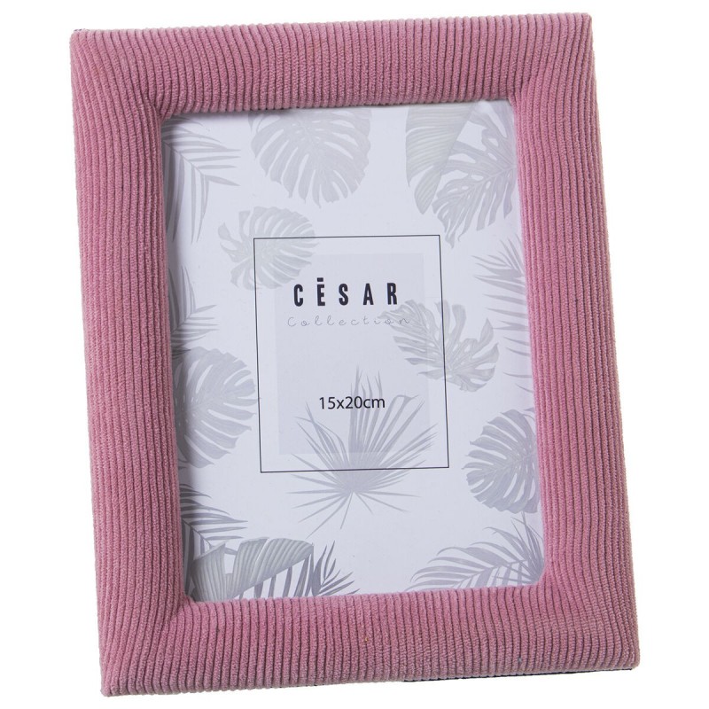 Cornice Portafoto Alexandra House Living Rosa Tessile 18 x 2 x 23 cm