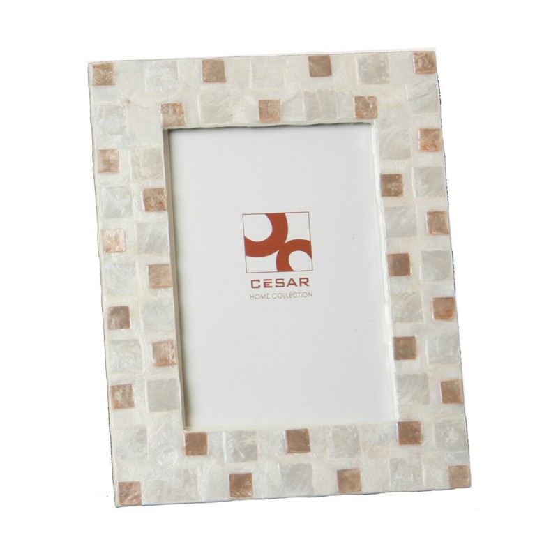Cornice Portafoto Alexandra House Living Marrone Madreperla 19 x 1 x 24 cm