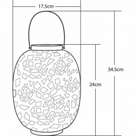 Lampada ad energia solare Galix G2002 Cromo Bianco Freddo 10 lm