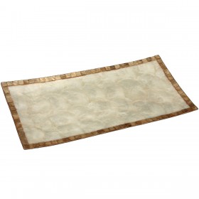 Centrotavola Alexandra House Living Beige Naturale Madreperla 14 x 14 x 14 cm