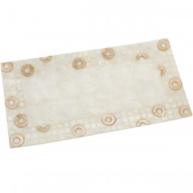 Centrotavola Alexandra House Living Marrone Madreperla 40 x 1 x 20 cm