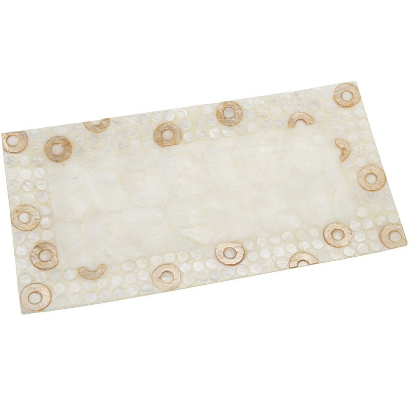 Centrotavola Alexandra House Living Marrone Madreperla 40 x 1 x 20 cm