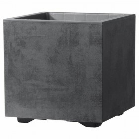 Vaso Deroma Antracite 25 cm Plastica Quadrato Secchio Ø 25 cm
