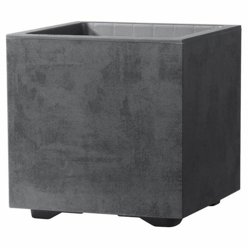 Vaso Deroma Antracite 25 cm Plastica Quadrato Secchio Ø 25 cm