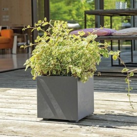 Vaso Deroma Antracite 25 cm Plastica Quadrato Secchio Ø 25 cm