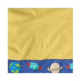 Set di asciugamani HappyFriday Mr Fox Space Rocket Senape 2 Pezzi