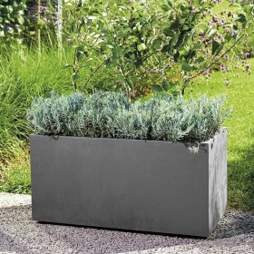 Vaso Autoirrigante Deroma Antracite 79 cm Plastica Rettangolare