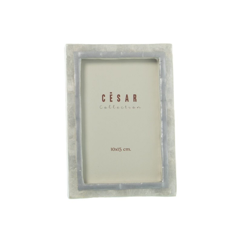 Cornice Portafoto Alexandra House Living Argentato Madreperla 12 x 1 x 17 cm