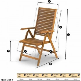 Sedia da giardino Fieldmann FDZN 4101-T