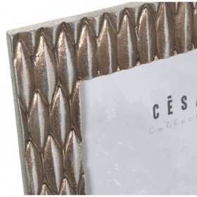 Cornice Portafoto Alexandra House Living Argentato Plastica 29 x 1 x 34 cm