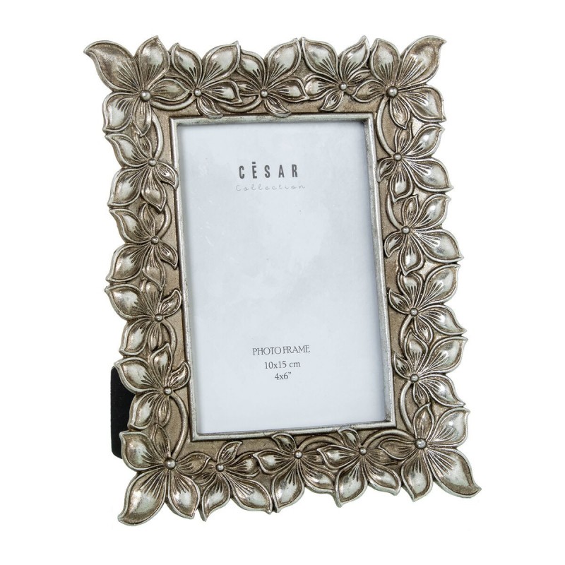 Cornice Portafoto Alexandra House Living Argentato Plastica 17 x 2 x 21 cm