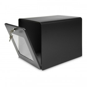 Cassetta della posta Burg-Wachter   Nero Acciaio inossidabile Cristallo acciaio galvanizzato 28 x 36,5 x 31 cm