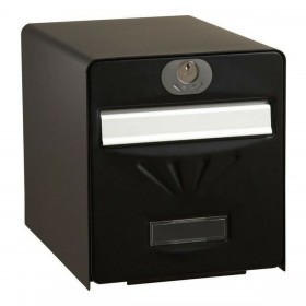 Cassetta della posta Burg-Wachter   Nero Acciaio inossidabile Cristallo acciaio galvanizzato 28 x 36,5 x 31 cm
