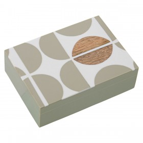 Scatola-Portagioie Alexandra House Living Marrone Grigio Plastica 18 x 6 x 13 cm