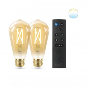 Lampadina Intelligente Wiz ST64 E27 50 W Multicolore Dorato 7 W 640 lm (2 Unità)