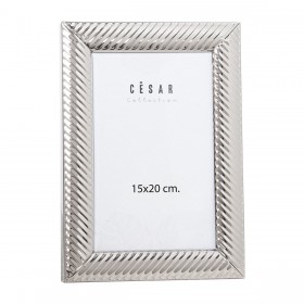 Cornice Portafoto Alexandra House Living Argentato Metallo 17 x 22 x 1 cm