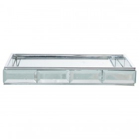 Centrotavola Alexandra House Living Grigio Cristallo Specchio 20 x 3 x 10 cm