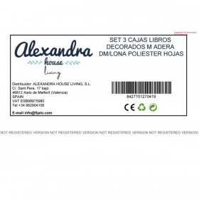 Set di Scatole Decorative Alexandra House Living Multicolore Legno 3 Pezzi