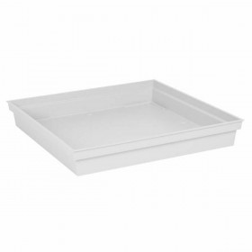 Piatto per Vaso EDA Tuscany Quadrato Bianco 40 cm 40 x 40 x 5,9 cm
