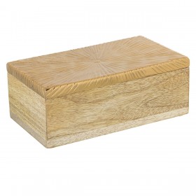 Scatola Decorativa Alexandra House Living Multicolore Legno 21 x 6 x 12 cm