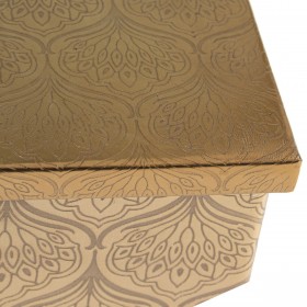 Scatola Decorativa Alexandra House Living Multicolore Legno 19 x 6 x 19 cm