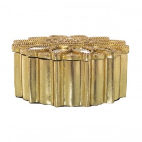 Scatola Decorativa Alexandra House Living Oro Plastica 19 x 8 x 19 cm