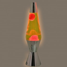 Lampada Lava Alexandra House Living Giallo Rosa Metallo 9 x 37 x 9 cm
