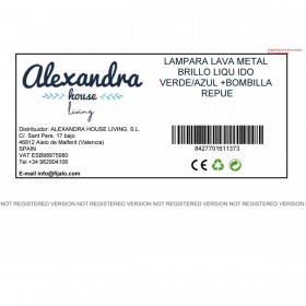 Lampada Lava Alexandra House Living Azzurro Verde Metallo 9 x 37 x 9 cm